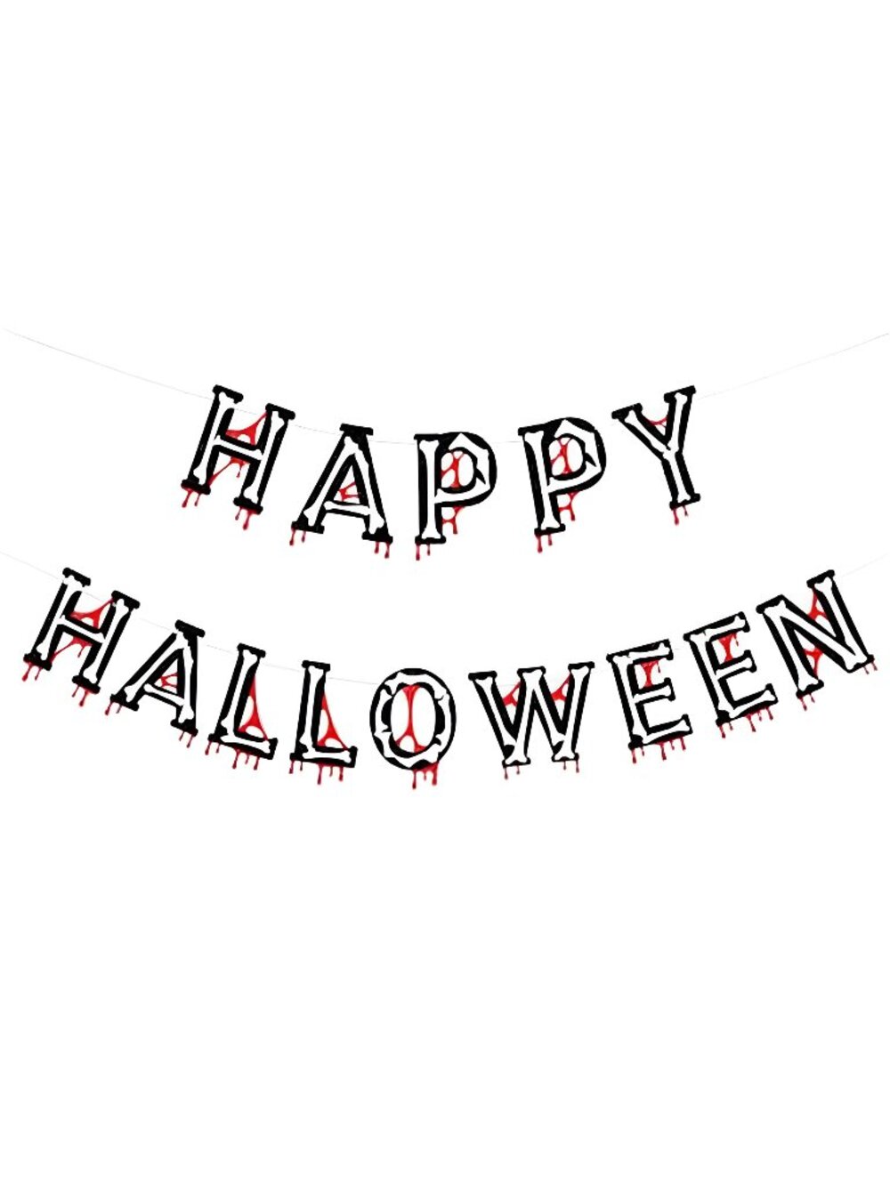 Happy Halloween Banner, Halloween Decorations, Halloween Scary Theme Decor